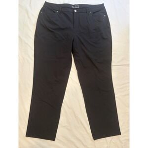 Nike Pants Women's Size 16 (38"x28.5") Black Nylon 5 Pocket Slim Fit